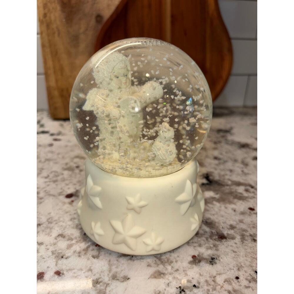 Dept 56 VTG Snowbabies Angel & Bird Snow Globe - Music Box Broken